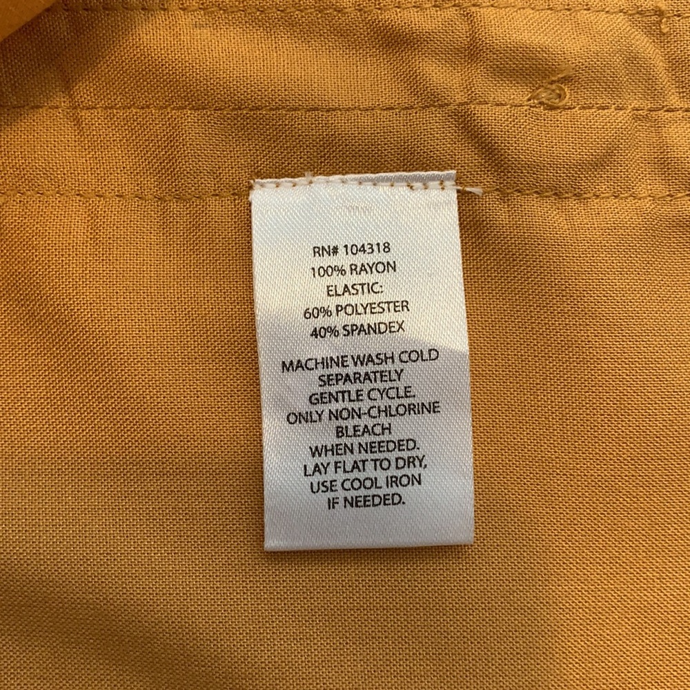 Derek Heart Mustard Strapless Top Dress Size Small - Picture 5 of 5